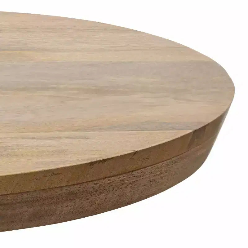 Oval Wood Coffee Table, 96.5 × 50.8 × 41.9 cm