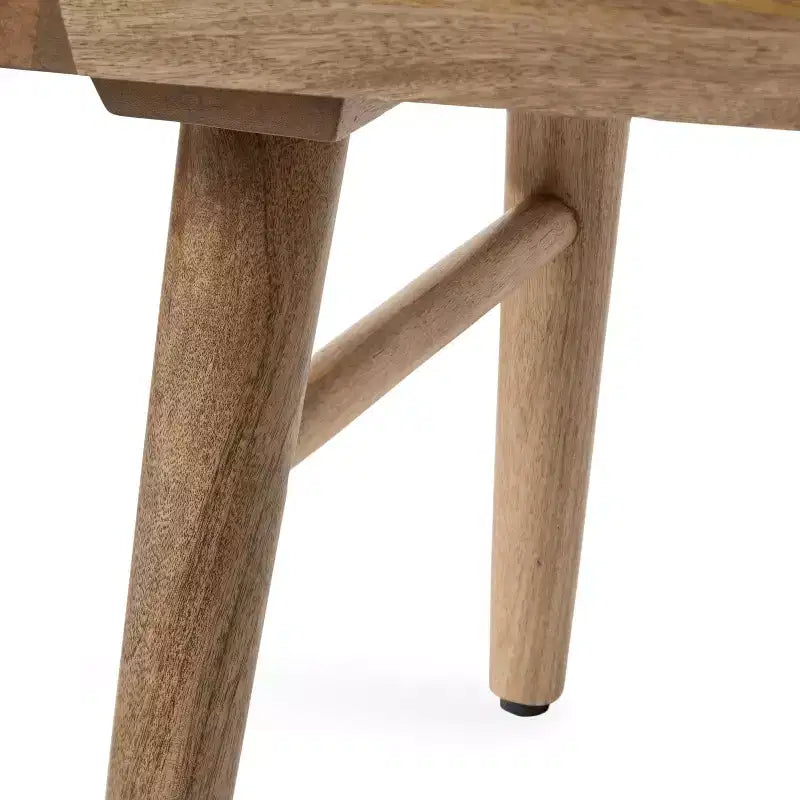Oval Wood Coffee Table, 96.5 × 50.8 × 41.9 cm