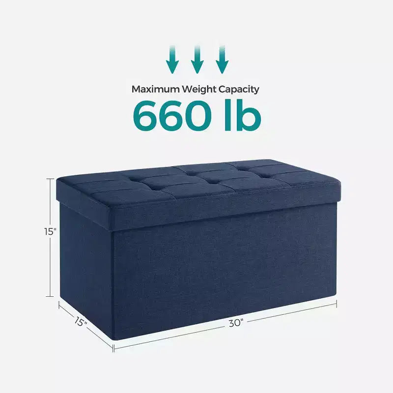 76.2 cm Wide Storage Ottoman Bench, Maximum Load 299.4 kg