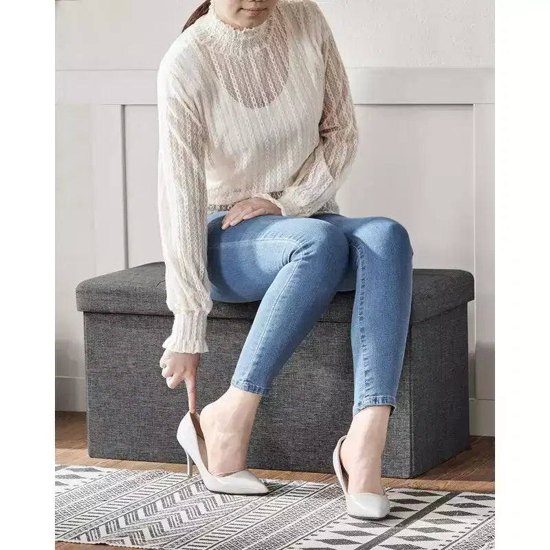 76.2 cm Wide Storage Ottoman Bench, Maximum Load 299.4 kg