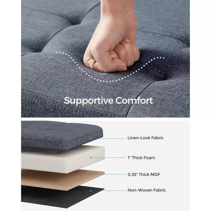 76.2 cm Wide Storage Ottoman Bench, Maximum Load 299.4 kg