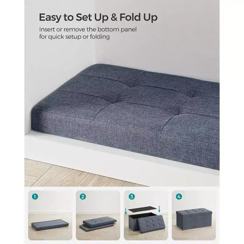 76.2 cm Wide Storage Ottoman Bench, Maximum Load 299.4 kg