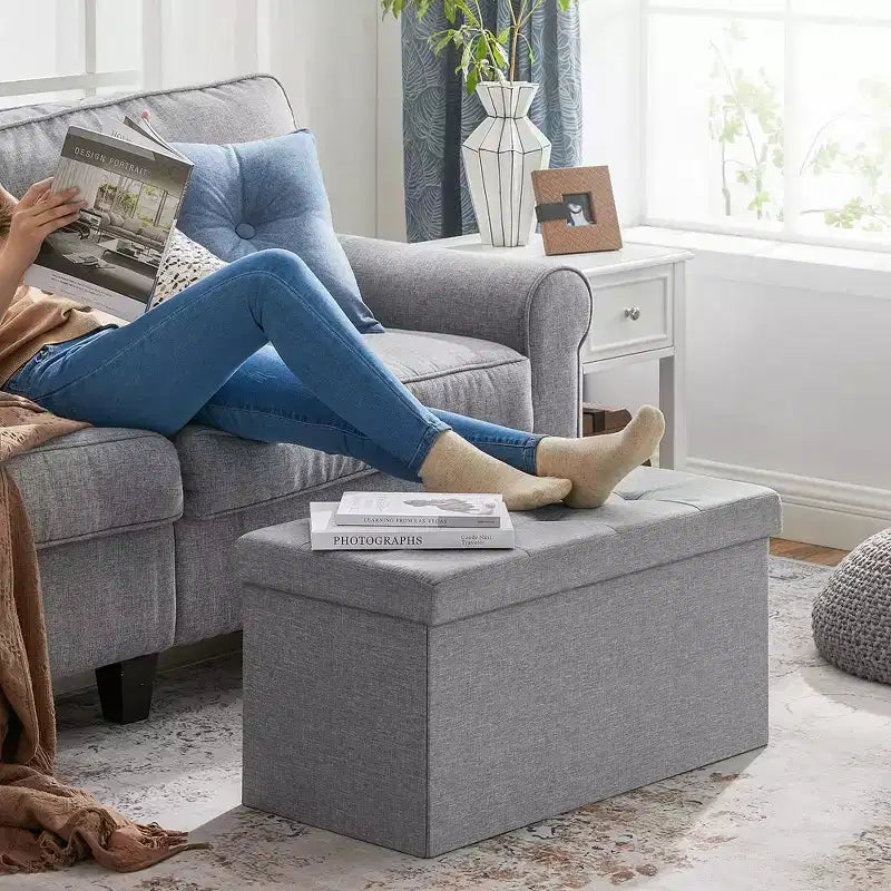 76.2 cm Wide Storage Ottoman Bench, Maximum Load 299.4 kg