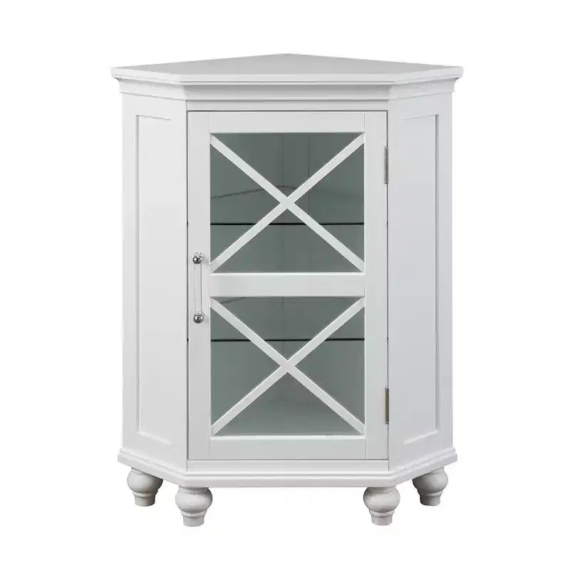 Blue Ridge Freestanding Wooden Corner Floor Cabinet