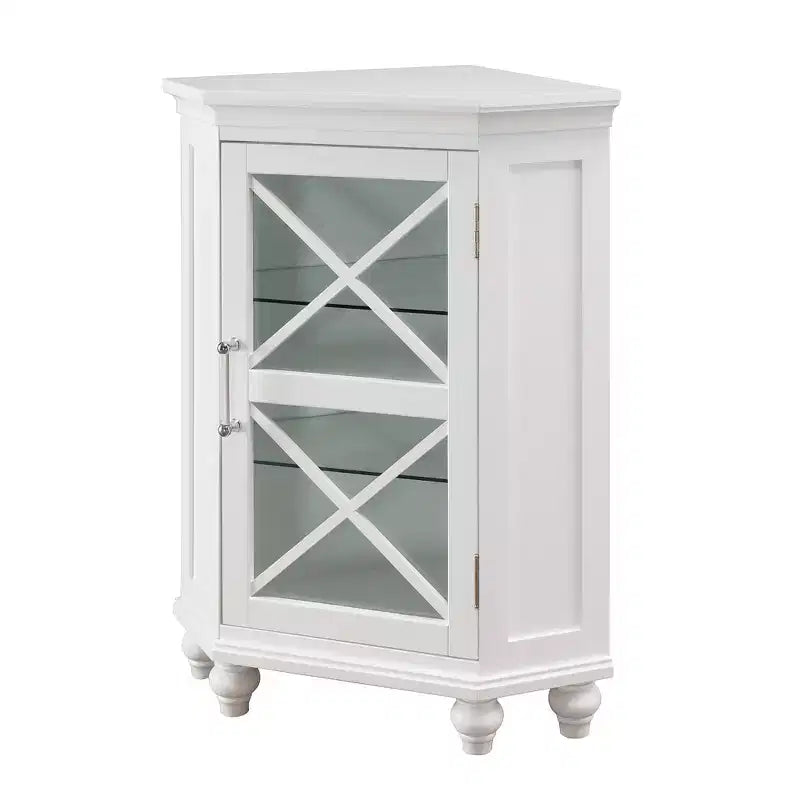 Blue Ridge Freestanding Wooden Corner Floor Cabinet