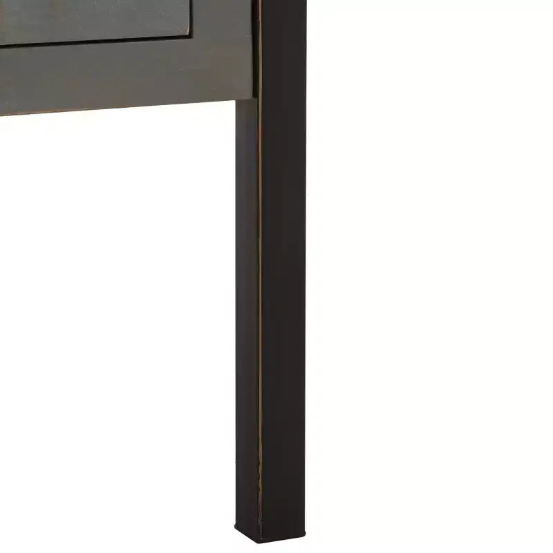 Industrial Pine Media Console with Drawers & Open Shelf