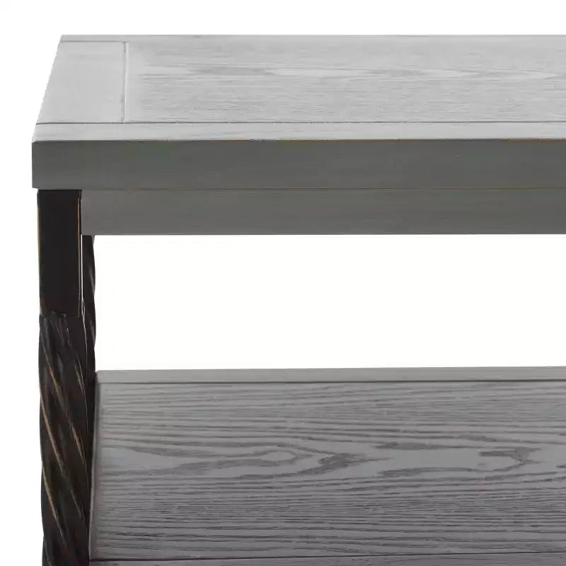 Industrial Pine Media Console with Drawers & Open Shelf
