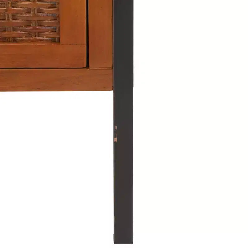 Industrial Pine Media Console with Drawers & Open Shelf