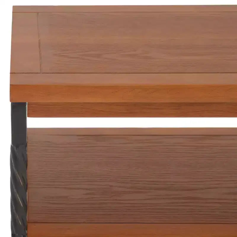Industrial Pine Media Console with Drawers & Open Shelf