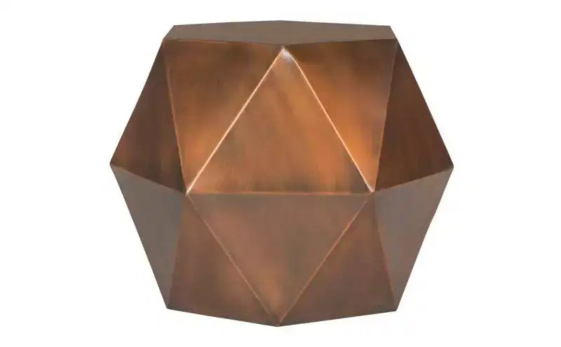 Astrid Faceted Side Table - FOX3224 - Copper