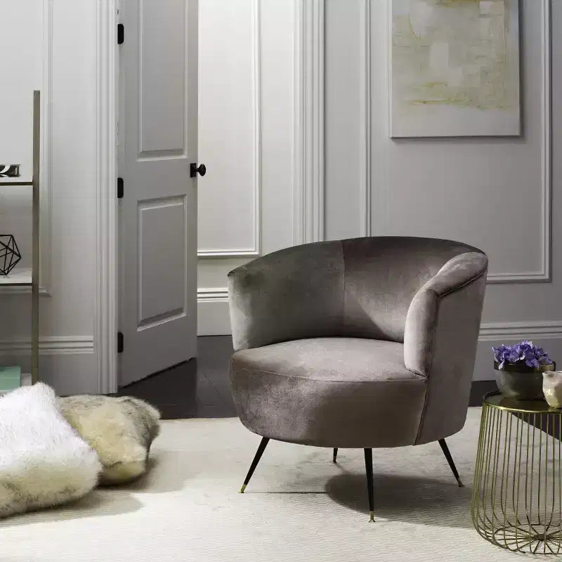 Fauteuil d'appoint, sans accoudoirs, une place – Hazelwood / Gris clair