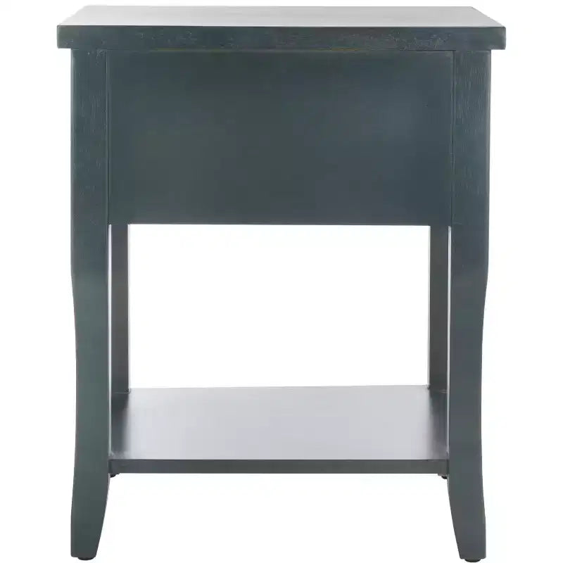 Wood Nightstand with Drawer and Open Shelf