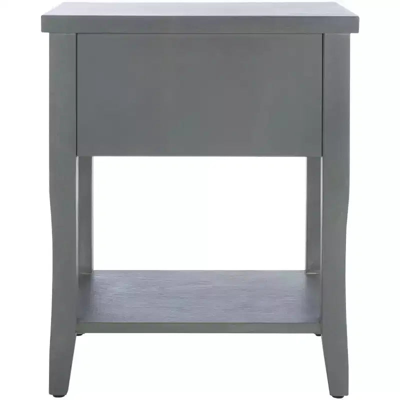 Wood Nightstand with Drawer and Open Shelf