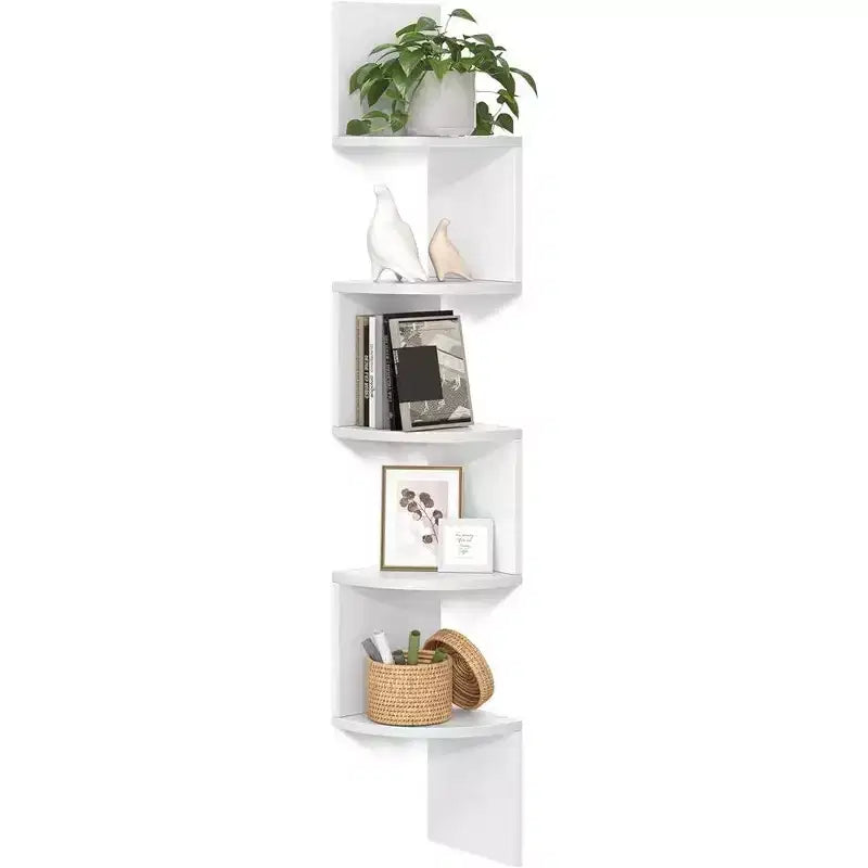 Corner Shelf, 5-Tier Floating Wall Shelf Plant Shelf