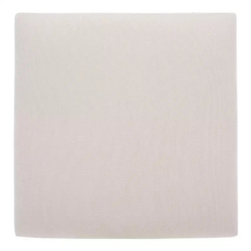 Taupe Linen Ottoman