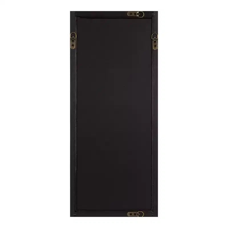 Decorative Windowpane Wall Mirror 33×76 cm Walnut Brown