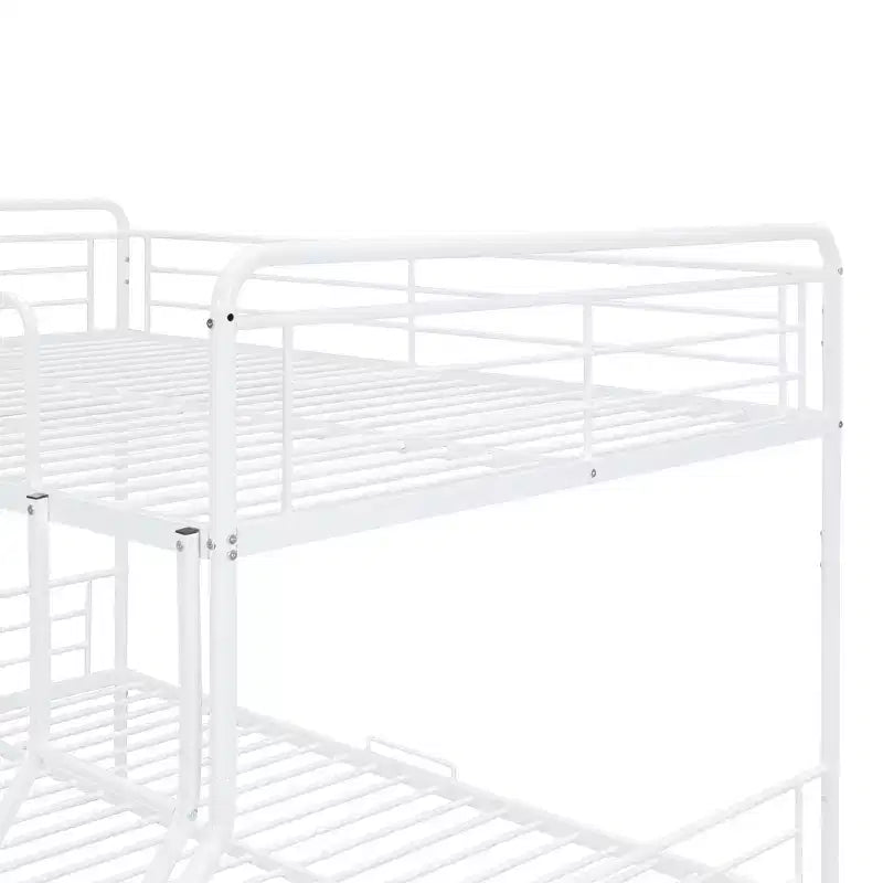 Metal Bunk Bed, Upper Area for an Approx. 137 × 203 cm Mattress and Lower Area for an Approx. 152 × 203 cm Mattress