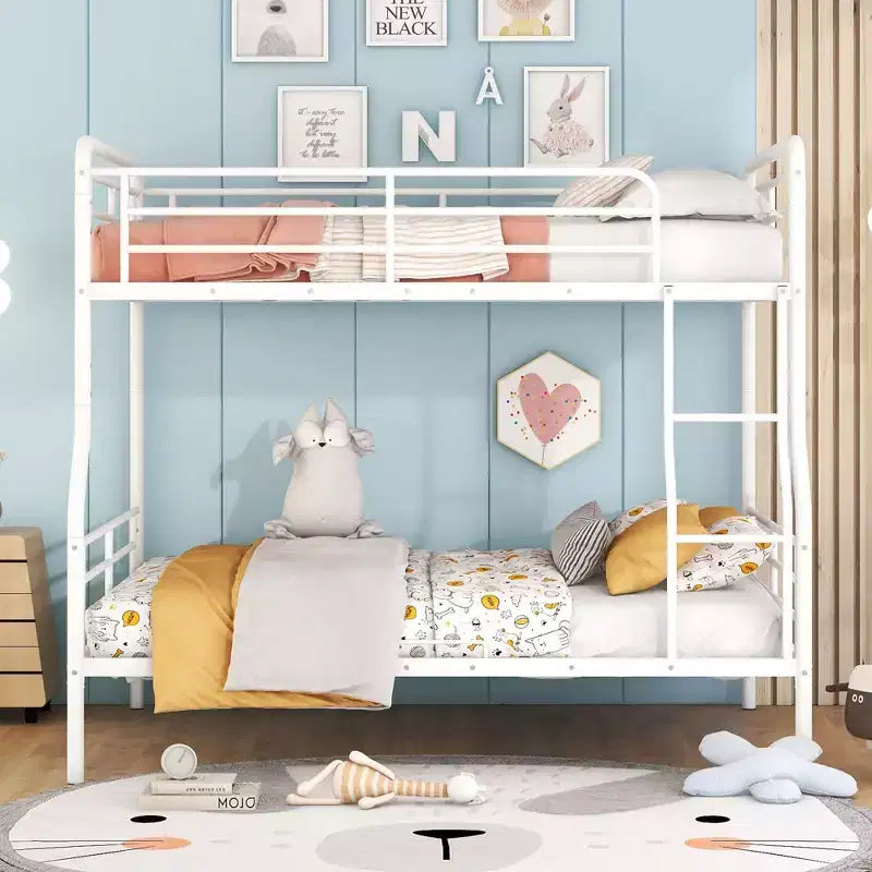Metal Bunk Bed, Upper Area for an Approx. 137 × 203 cm Mattress and Lower Area for an Approx. 152 × 203 cm Mattress