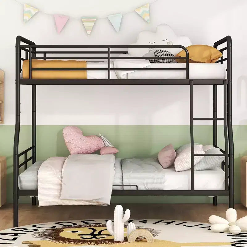Metal Bunk Bed, Upper Area for an Approx. 137 × 203 cm Mattress and Lower Area for an Approx. 152 × 203 cm Mattress