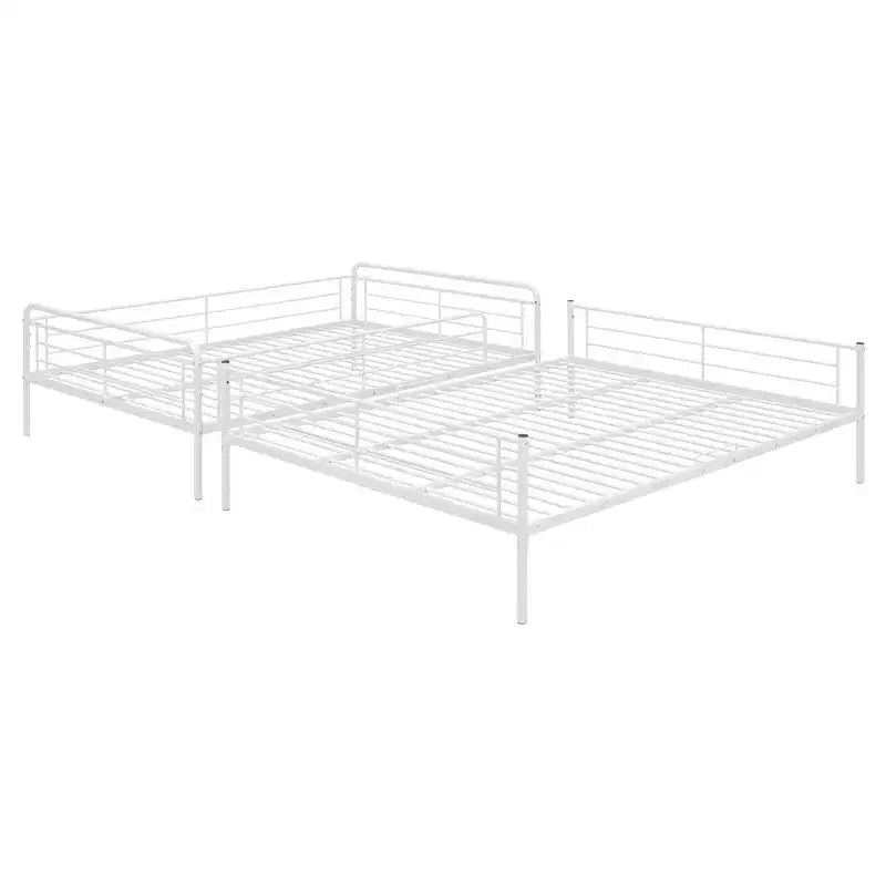 Metal Bunk Bed, Upper Area for an Approx. 137 × 203 cm Mattress and Lower Area for an Approx. 152 × 203 cm Mattress