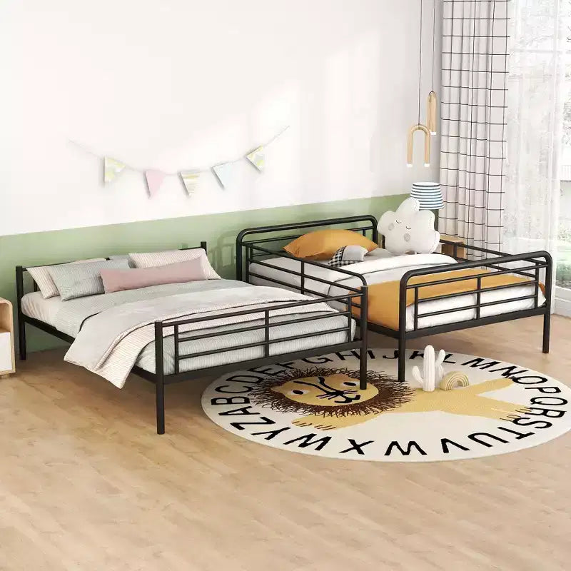 Metal Bunk Bed, Upper Area for an Approx. 137 × 203 cm Mattress and Lower Area for an Approx. 152 × 203 cm Mattress