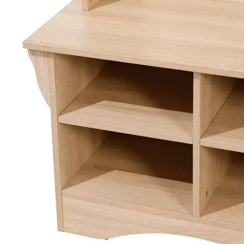 Arbre d'entrée Merrick Lane avec banquette, 3 patères simples et rangement inférieur avec étagères réglables