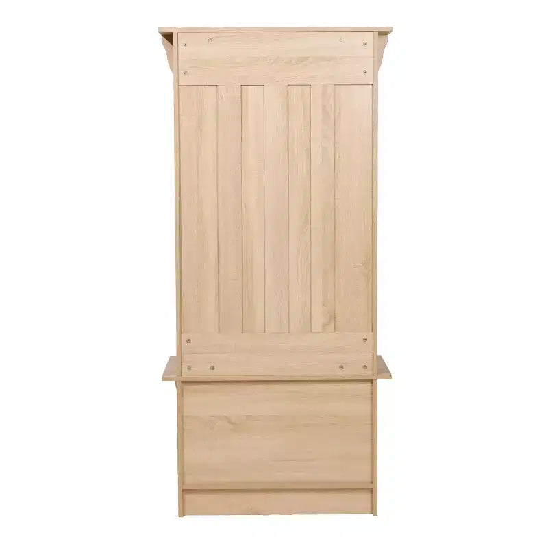 Arbre d'entrée Merrick Lane avec banquette, 3 patères simples et rangement inférieur avec étagères réglables