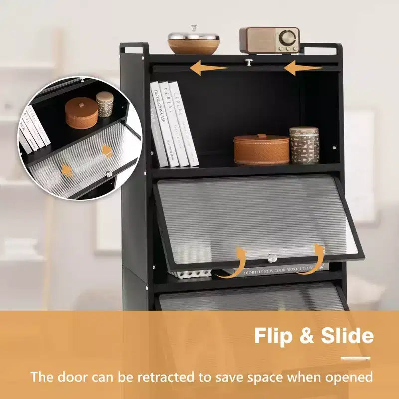 Meuble de cuisine à 5 niveaux Costway avec étagère de rangement, chariot à micro-ondes mobile et portes relevables (blanc/noir/gris/vert)