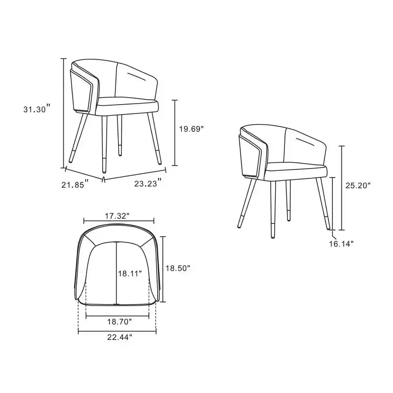 Modern Leatherette Upholstered Dining Chair