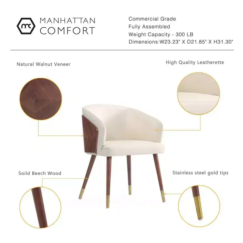 Modern Leatherette Upholstered Dining Chair