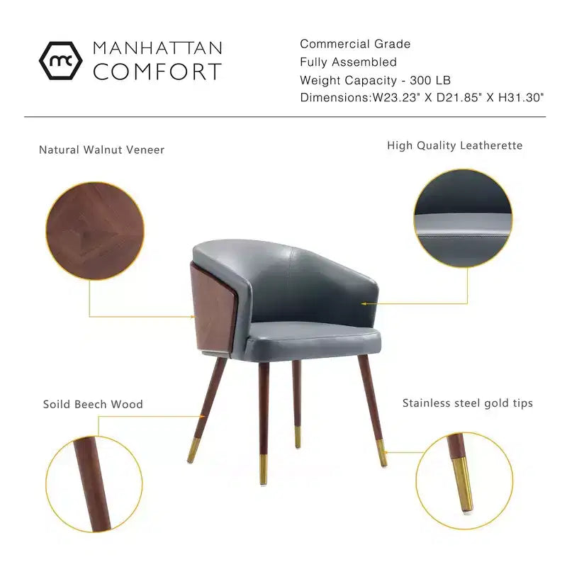 Modern Leatherette Upholstered Dining Chair