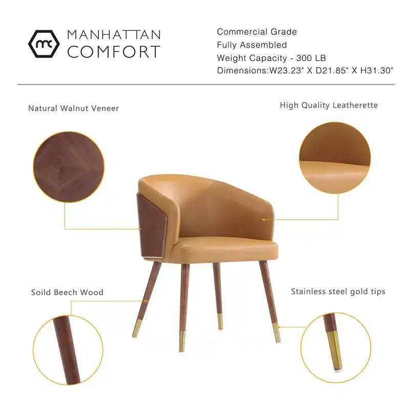 Modern Leatherette Upholstered Dining Chair
