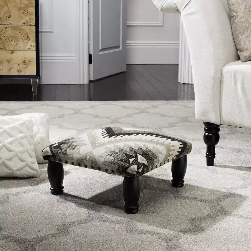 Repose-pieds Makalo - MCR4597 - Ikat/Noir - Safavieh