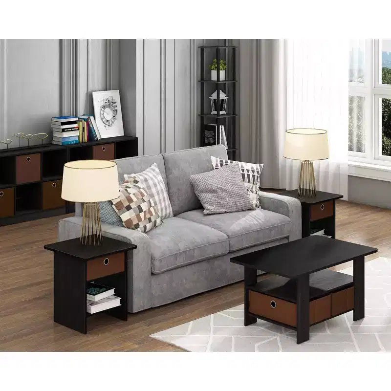 Étagère de rangement avec 3 cubes et 3 tiroirs amovibles Furinno