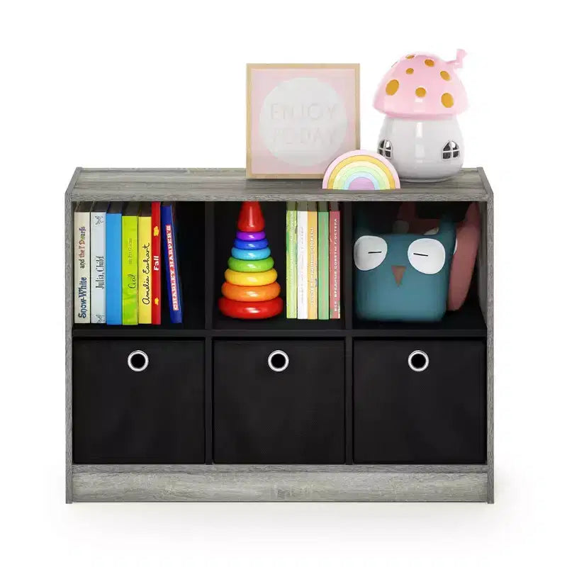 Étagère de rangement avec 3 cubes et 3 tiroirs amovibles Furinno