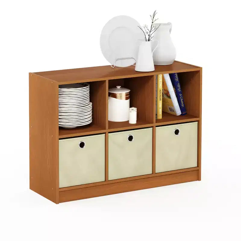 Étagère de rangement avec 3 cubes et 3 tiroirs amovibles Furinno