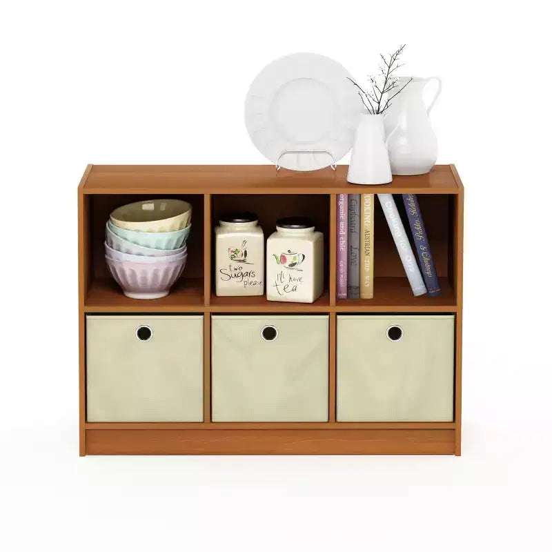 Étagère de rangement avec 3 cubes et 3 tiroirs amovibles Furinno