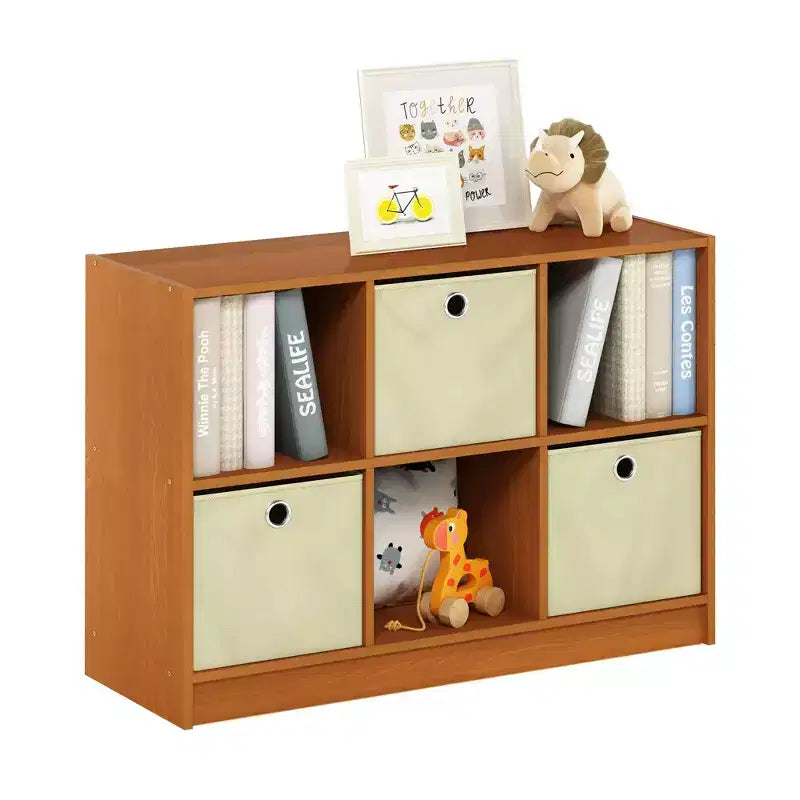 Étagère de rangement avec 3 cubes et 3 tiroirs amovibles Furinno