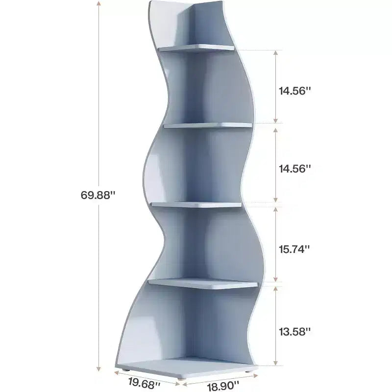 Étagère d'angle Lantine 70 à 5 niveaux