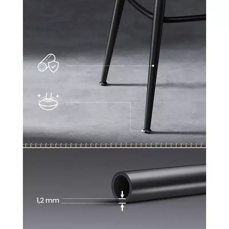 VASAGLE Collection EKHO - Lot de 2 tabourets de bar, tabourets de bar pivotants hauteur comptoir avec dossier, cuir synthétique avec surpiqûres