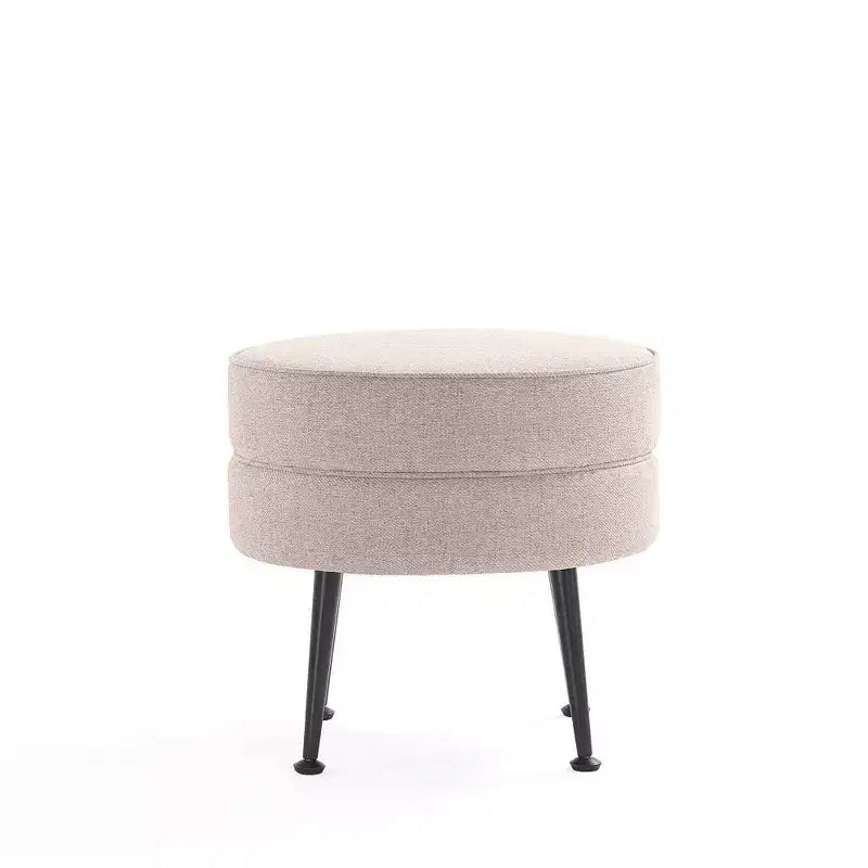 Pouf rembourré en mélange de polyester tissé Bailey Manhattan Comfort