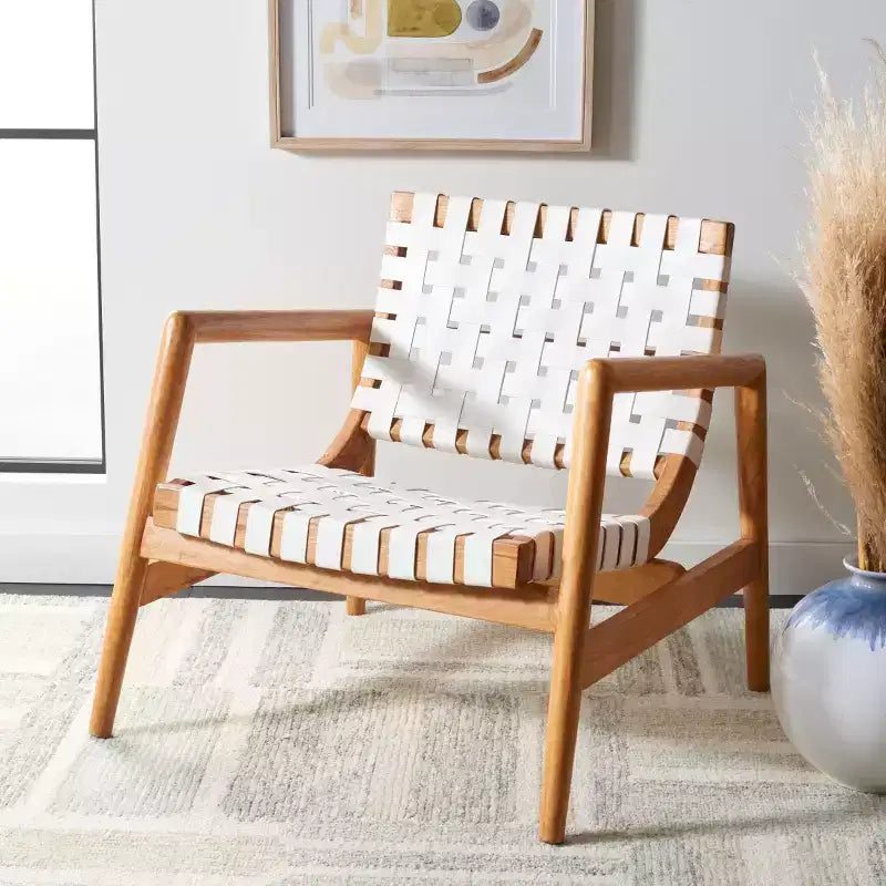 Fauteuil en cuir tressé Bellona - ACH1004 - Safavieh
