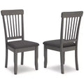 Signature Design by Ashley Shullden Casual Dining Room Side Chair with Spindle Back, Set of 2, Gray