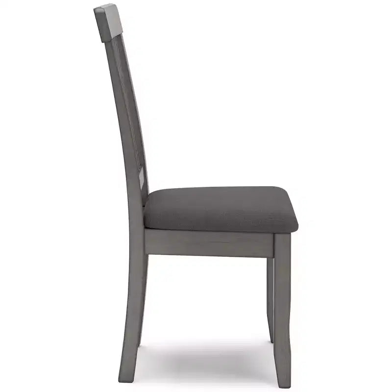 Signature Design by Ashley Shullden, chaise de salle à manger décontractée avec dossier à barreaux, lot de 2, gris