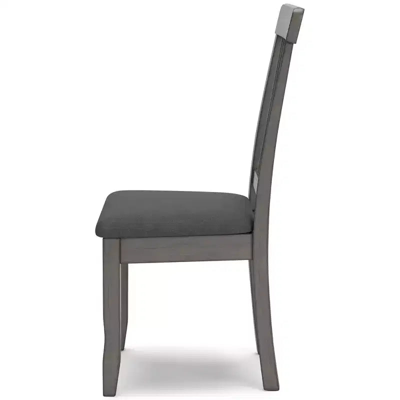 Signature Design by Ashley Shullden, chaise de salle à manger décontractée avec dossier à barreaux, lot de 2, gris