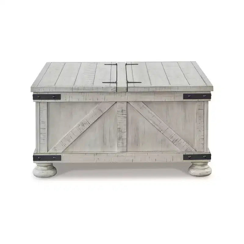 Signature Design by Ashley Table basse Carynhurst style décontracté, finition blanchie