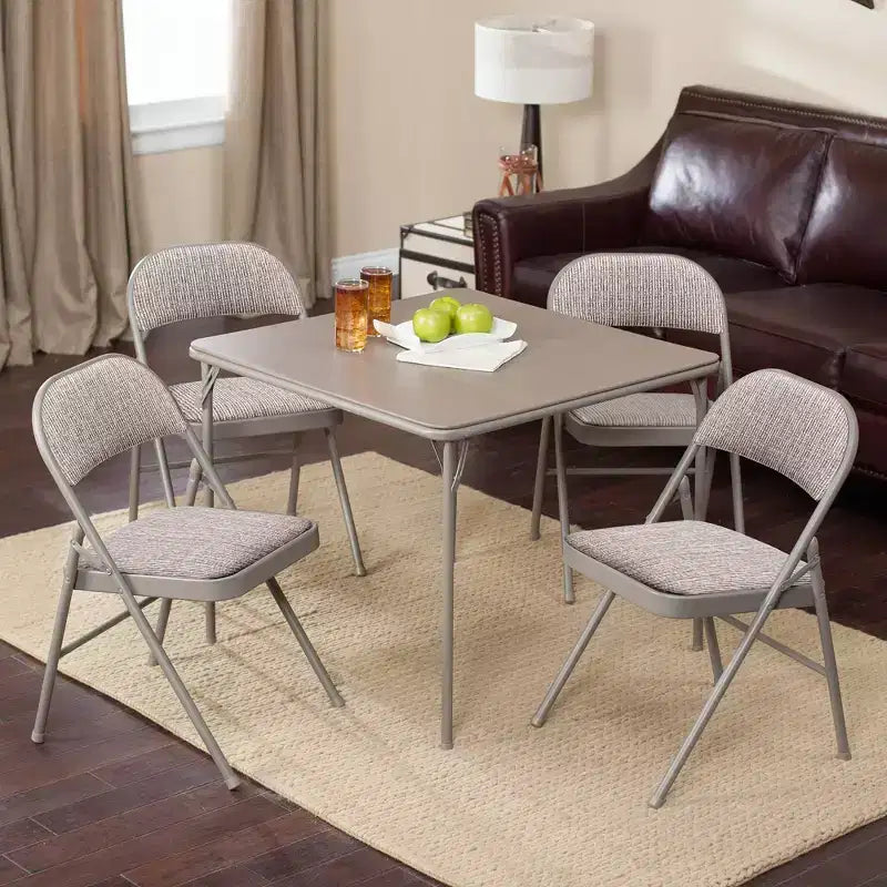 MECO Lot de 4 chaises pliantes rembourrées de luxe Sudden Comfort avec assise de 40,6 x 40,6 cm et patins de protection pour les pieds