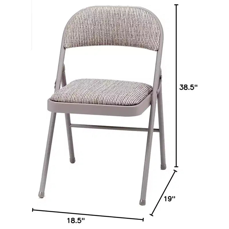 MECO Lot de 4 chaises pliantes rembourrées de luxe Sudden Comfort avec assise de 40,6 x 40,6 cm et patins de protection pour les pieds