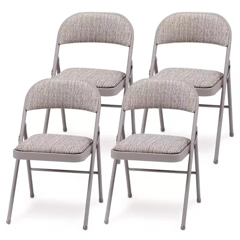 MECO Lot de 4 chaises pliantes rembourrées de luxe Sudden Comfort avec assise de 40,6 x 40,6 cm et patins de protection pour les pieds