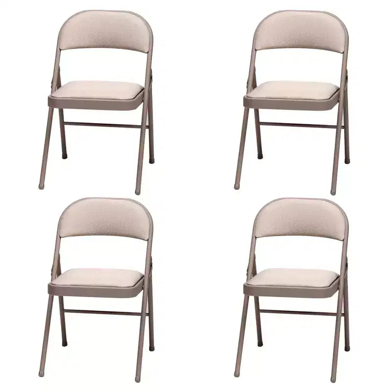 MECO Lot de 4 chaises pliantes rembourrées de luxe Sudden Comfort avec assise de 40,6 x 40,6 cm et patins de protection pour les pieds